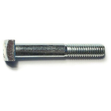 Midwest Fastener Square Head Bolt, Steel, Grade 2, Zinc Plated, 3/8"-16 Thread Size, 2-1/2" Lg, 10 PK 71726
